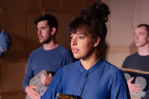 Emily in Faultlines, domestic abuse play and workshop (Heart Behind the Art)