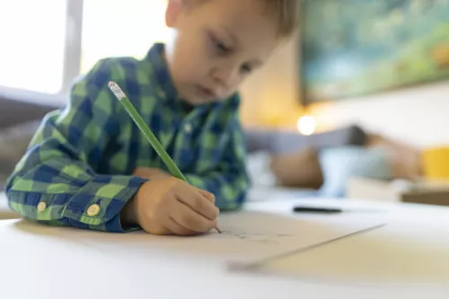 Child writing